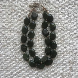 Green statement necklace